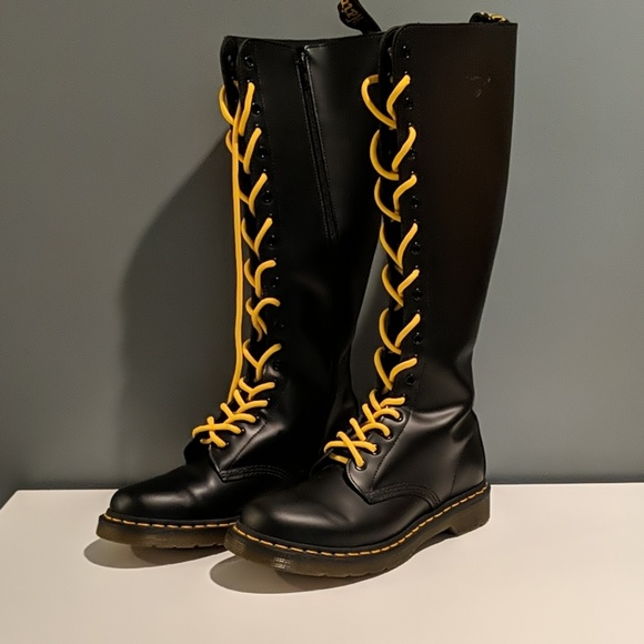 Dr. Martens Shoes - Dr. Martens Black Leather Knee High Boots